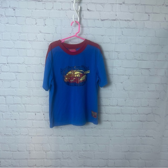 Vtg Disney Pixar Cars Lightning McQueen and Tow Mater graphic shirt youth Large - Picture 2 of 6